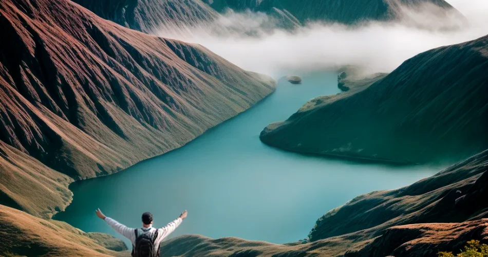 Fotos conquista montanha vista espiritual