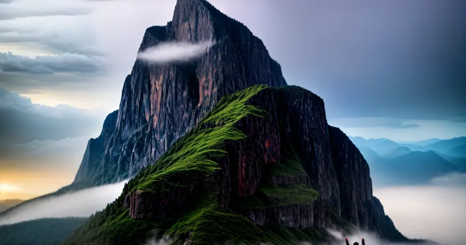 Fotos conquista tempestade montanha bravura