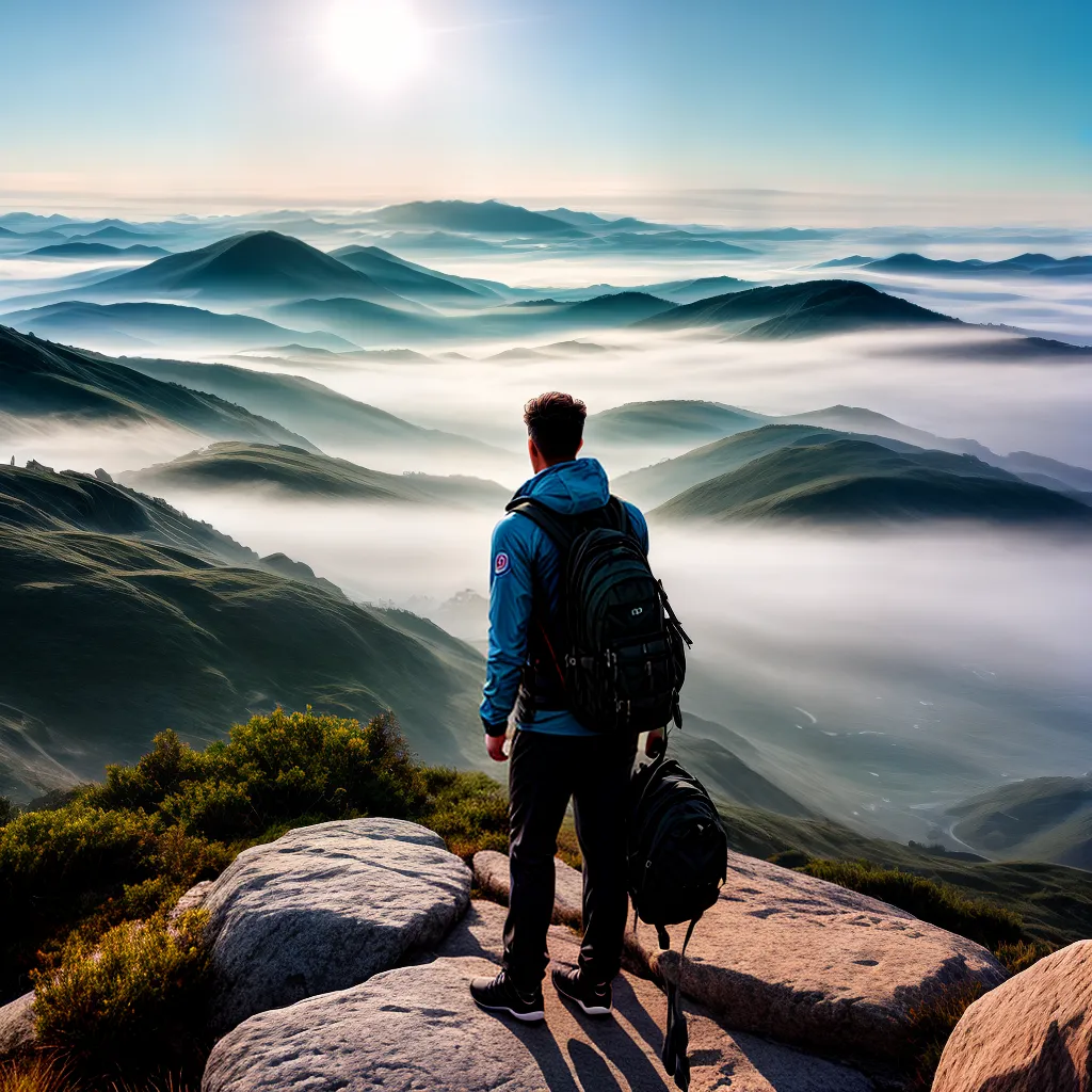 Fotos conquista topo montanha bracos alto