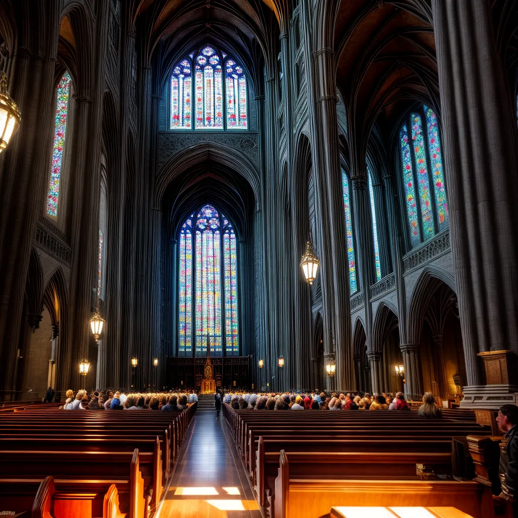 Fotos coral catedral sol vitrais congregacao