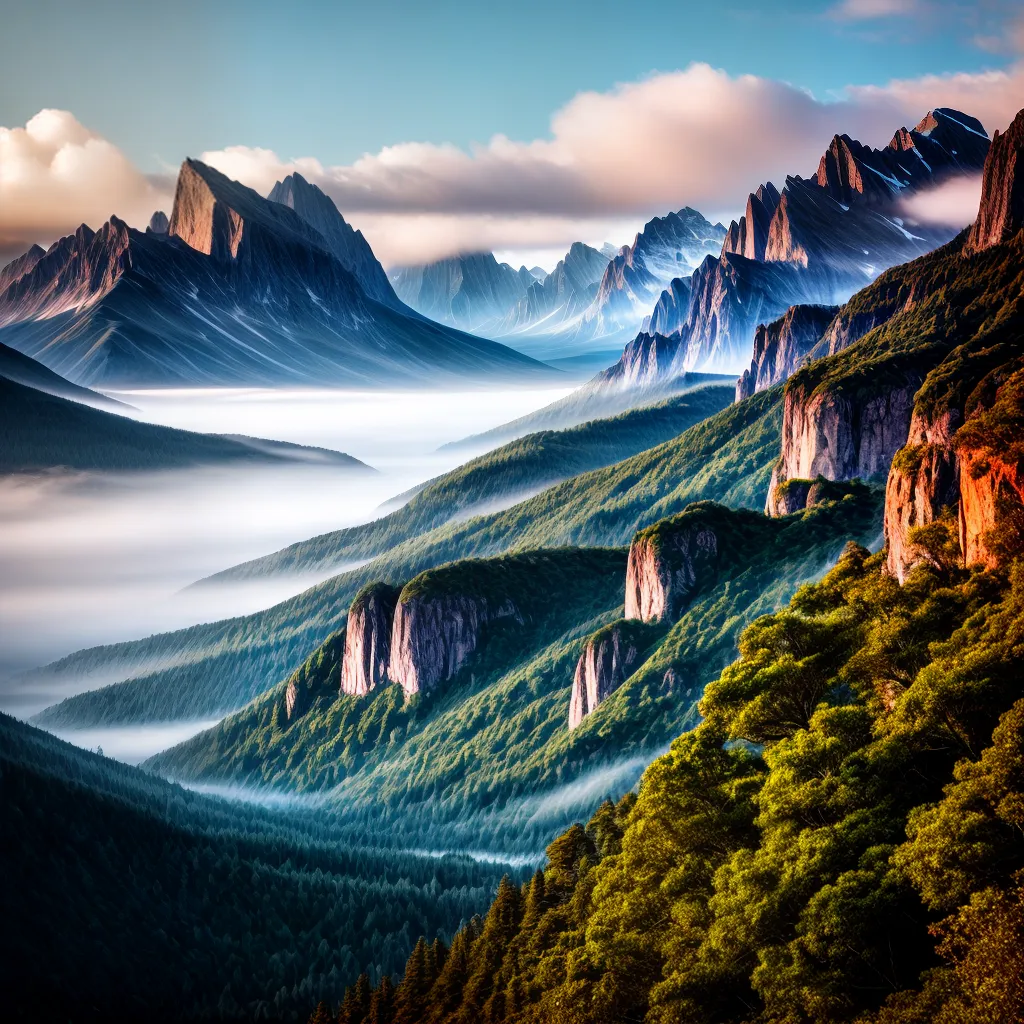 Fotos criacao montanha flor criatura