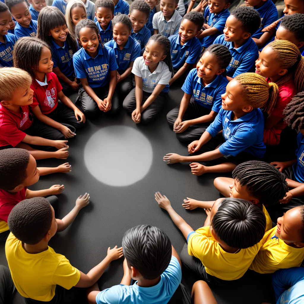 Fotos criancas circulo evangelizacao alegria