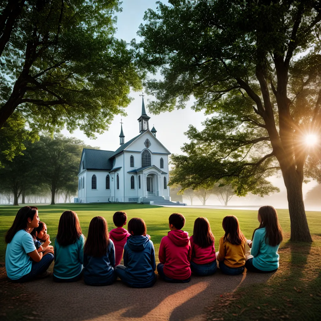 Fotos criancas circulo igreja fe