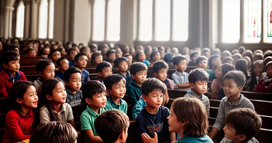 Fotos criancas igreja participacao alegria