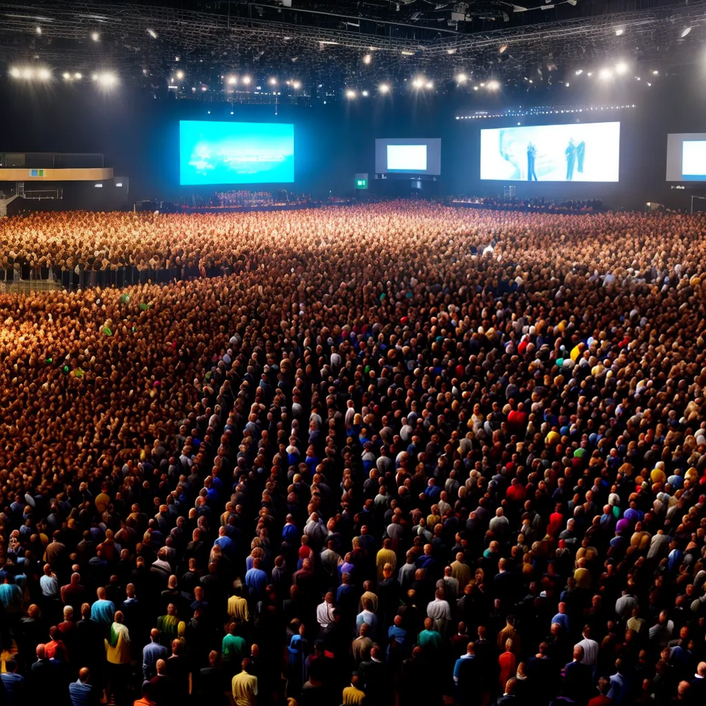 Fotos culto megachurch brasil bandeiras