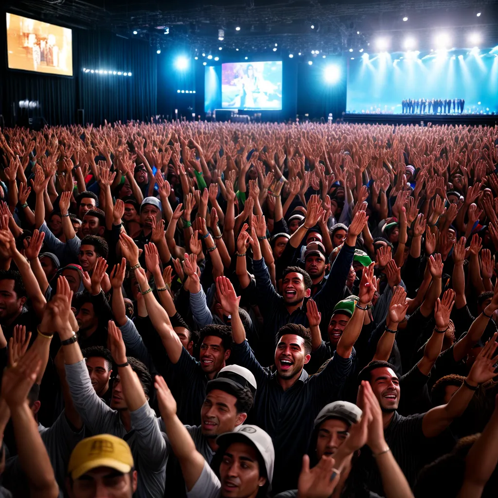 Fotos culto megachurch luzes sermao comunidade