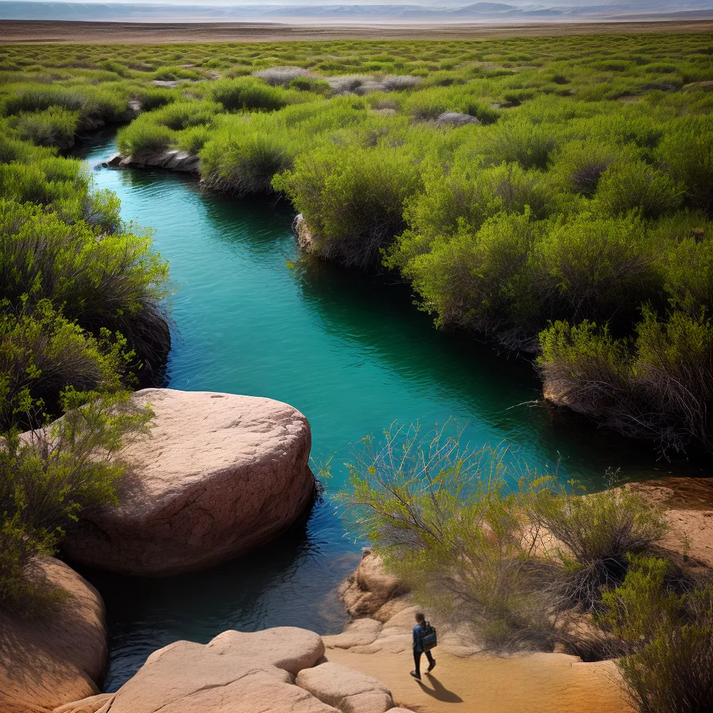 Fotos deserto oasis caminhada paz