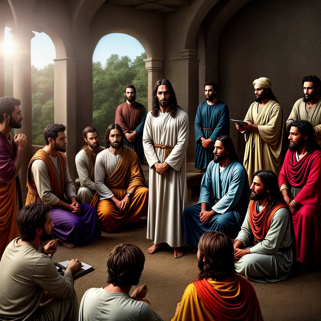 Fotos ensinamento jesus discipulos seguidores por do sol