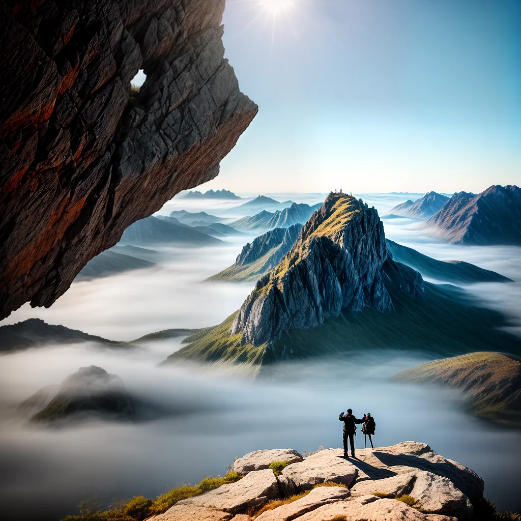 Fotos entrega montanha ceu espiritualidade