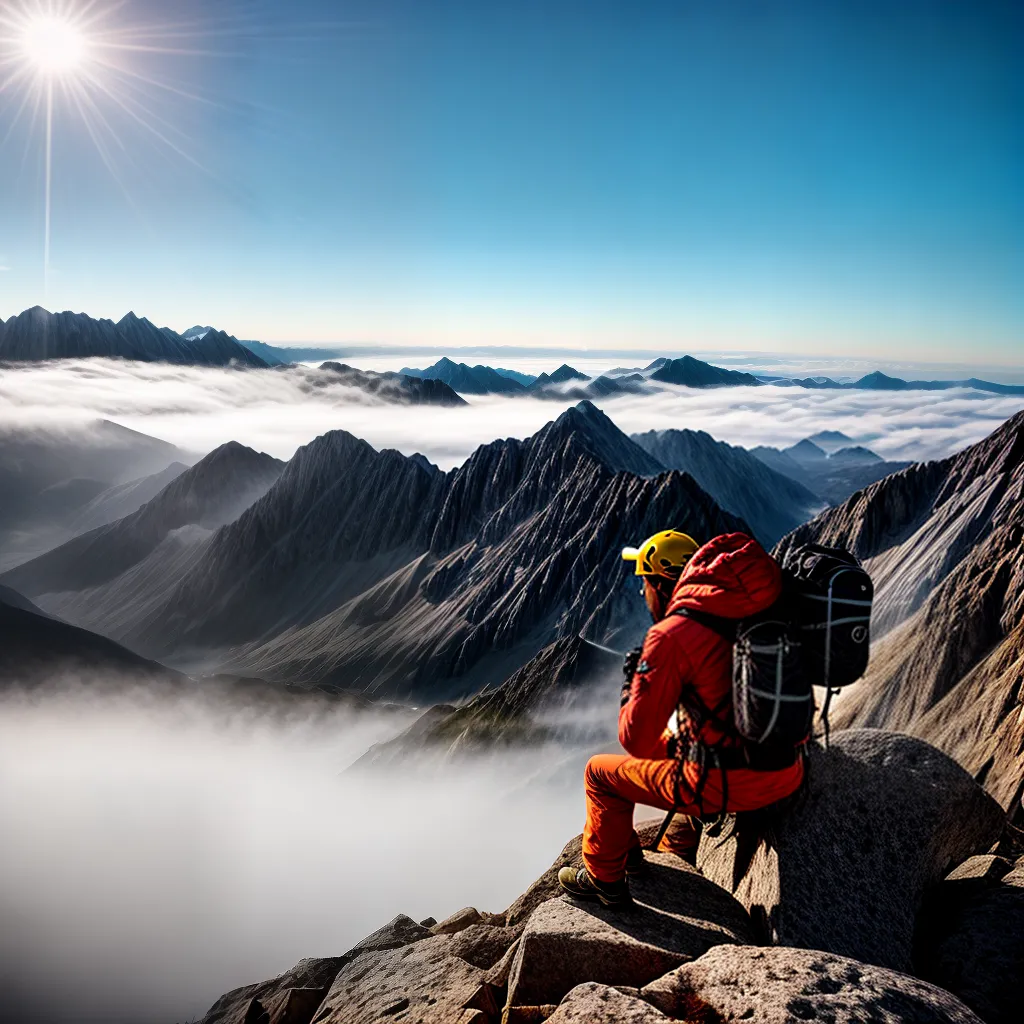 Fotos escalada cume perseveranca vista