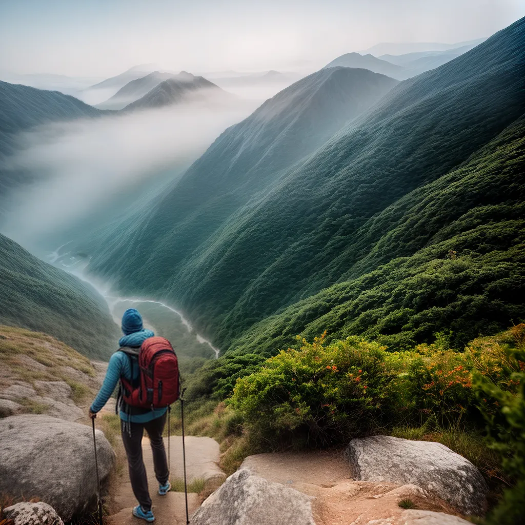 Fotos escalada nevoa determinacao mochila