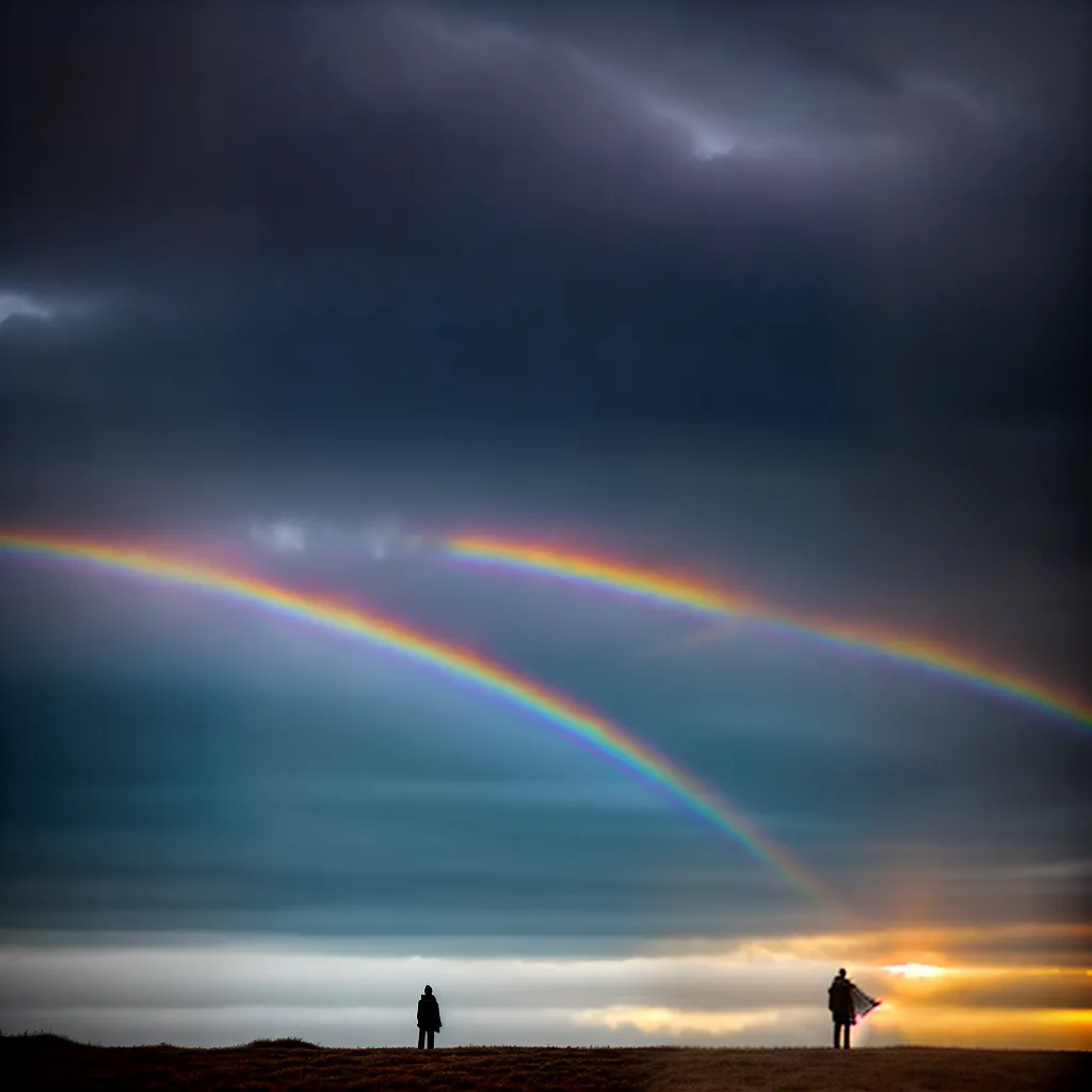 Fotos esperanca ceu tempestade luz arcoiris