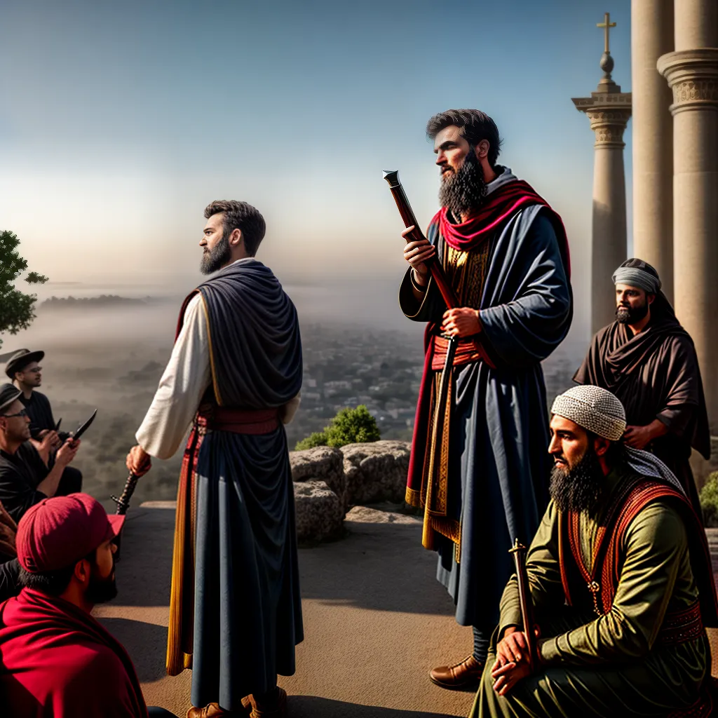 Fotos estatua paulo pregador espada multidao cidade