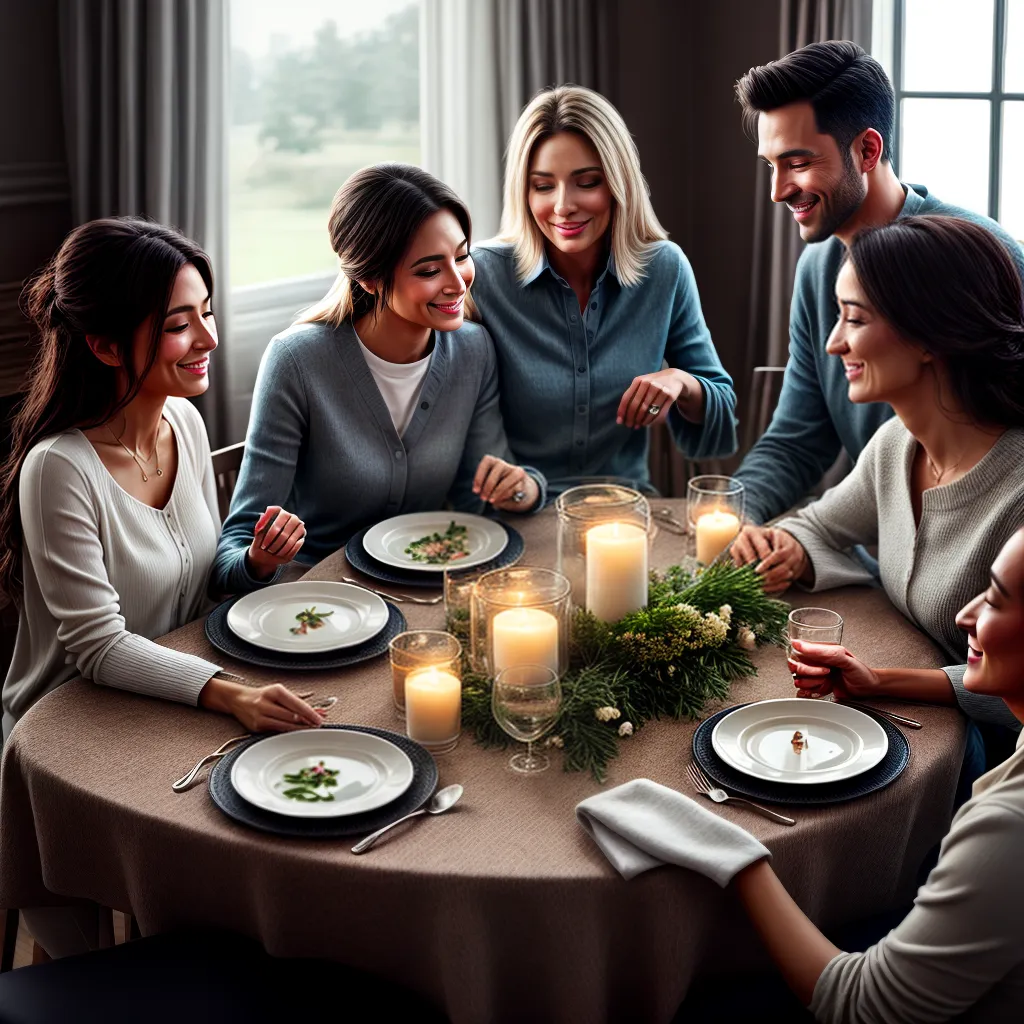 Fotos familia jantar generosidade amor