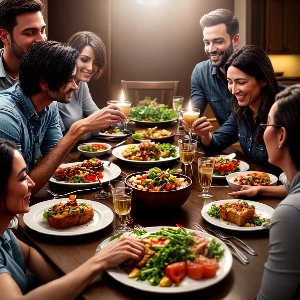 Fotos familia jantar generosidade fe amor