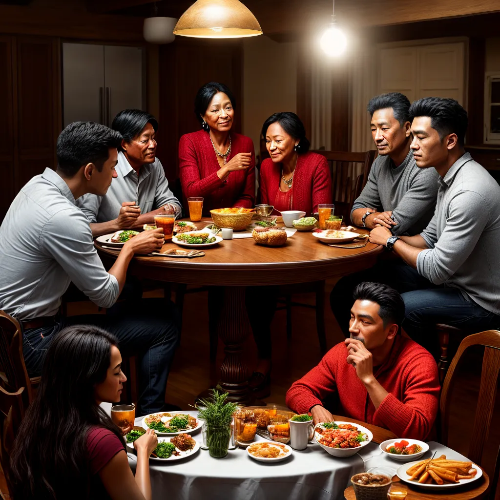 Fotos familia mesa ancestral ensinamentos