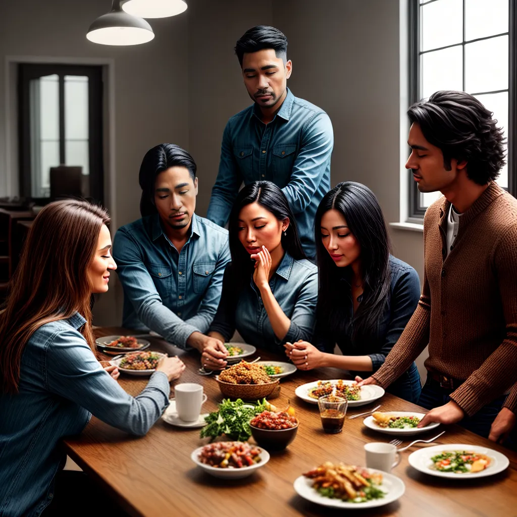 Fotos familia oracao mesa amor fe