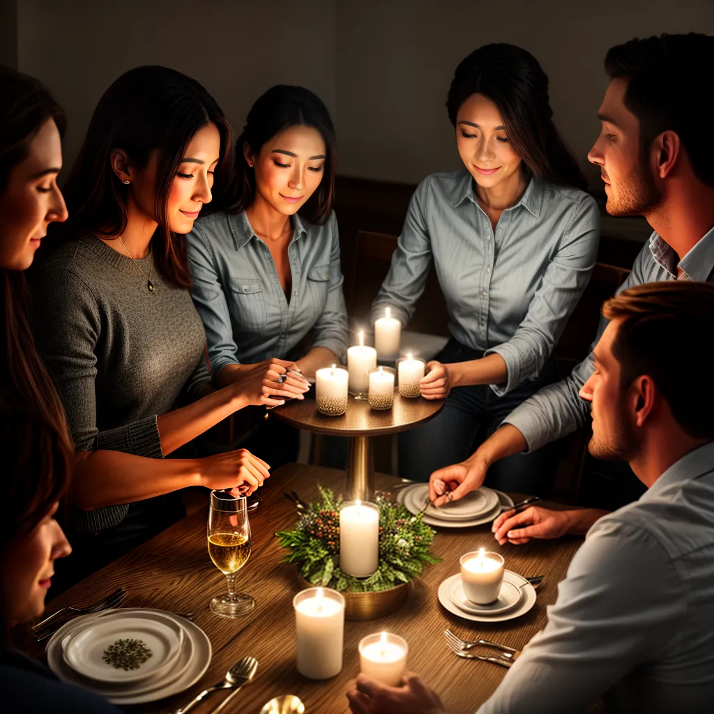 Fotos familia oracao mesa biblia velas