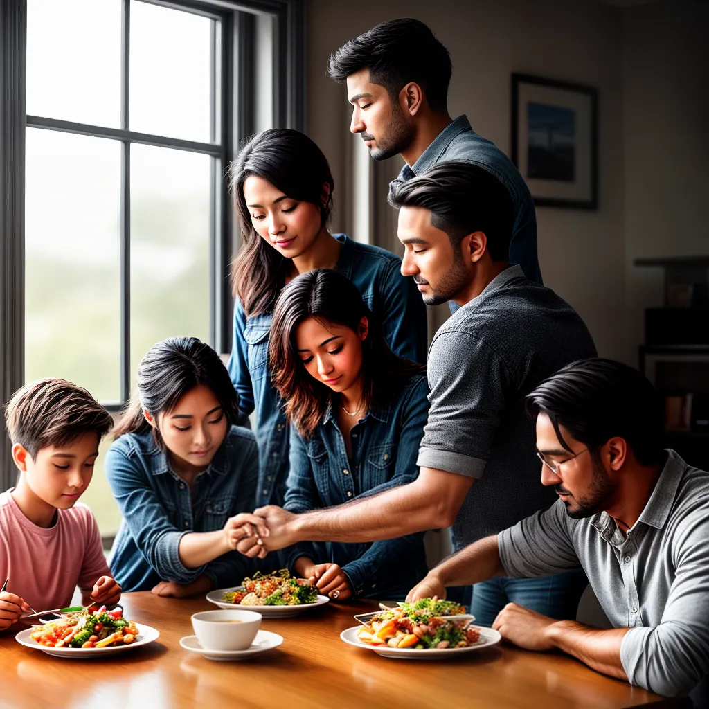 Como criar filhos com Valores Cristãos na Geração atual 6 Fotos familia orando valores cristaos