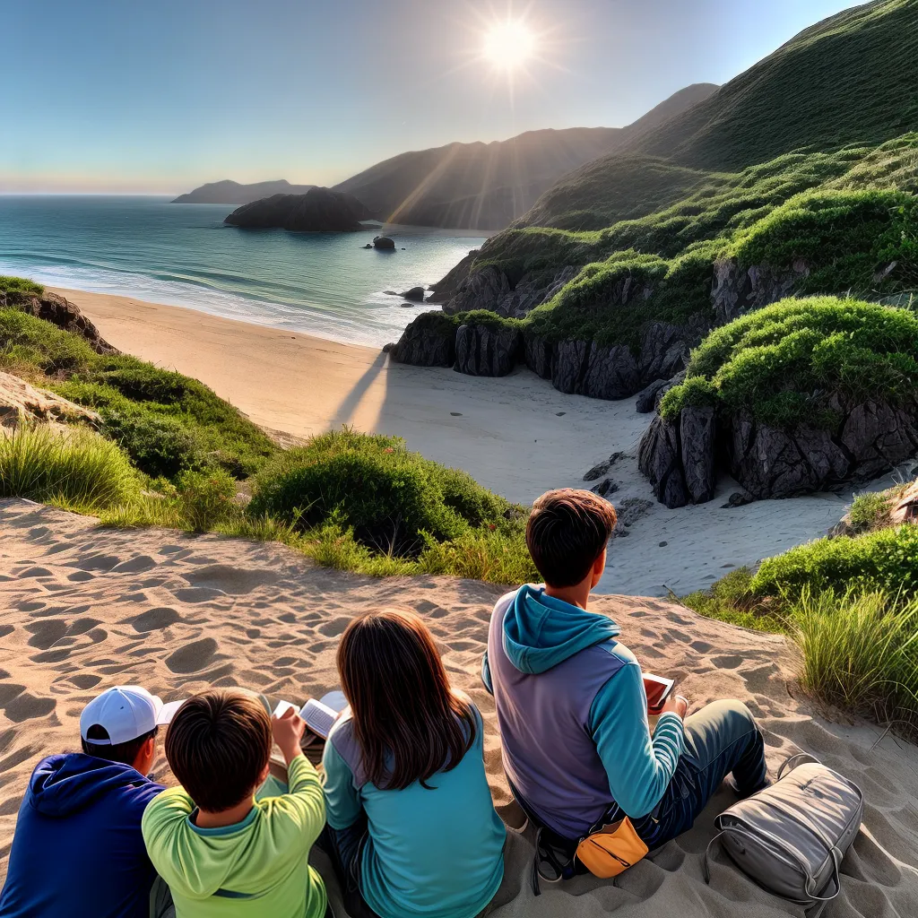 Fotos familia praia sol biblia alegria