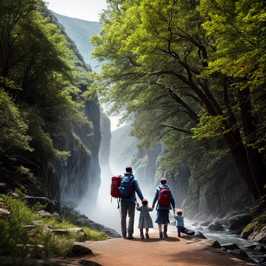 Fotos familia trilha montanha lanche