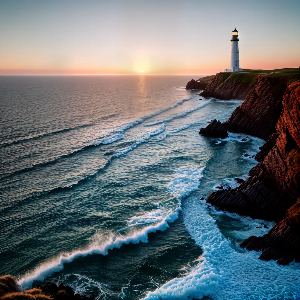 Fotos faro mar guia fe