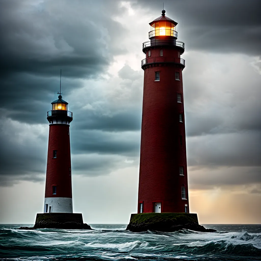 Fotos faro tempestade guia luz