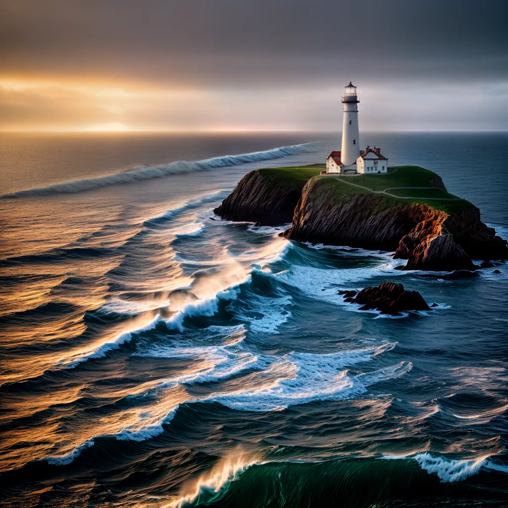 Fotos farol solidario tempestade luz