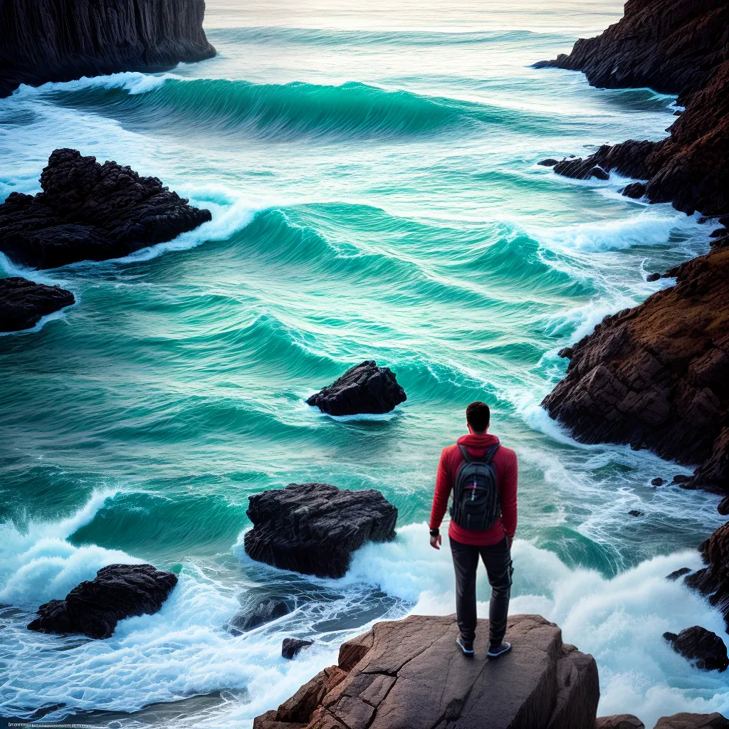 Fotos fe cliff mar forca paz