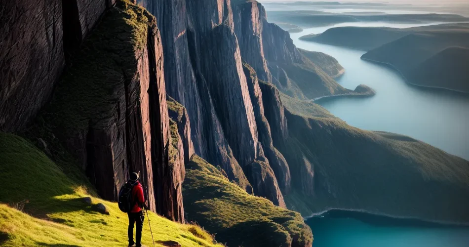 Fotos fe cliff paisagem confianca