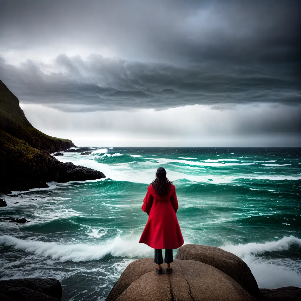 Fotos fe pedra mar temporal ceu
