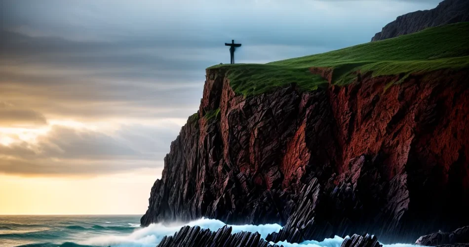 Fotos fe pessoa mar tempestade cruz 1