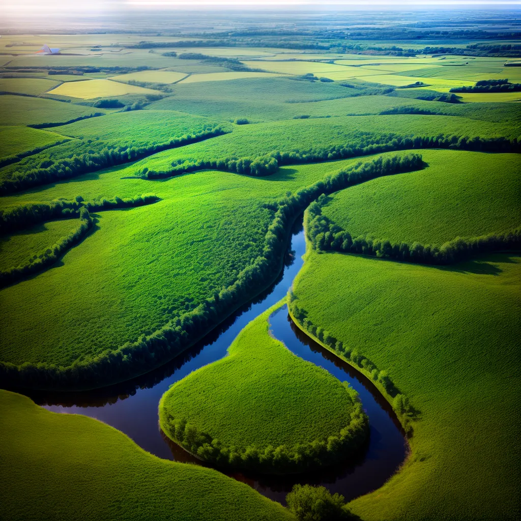 Fotos floresta verde sol turbina sustentavel