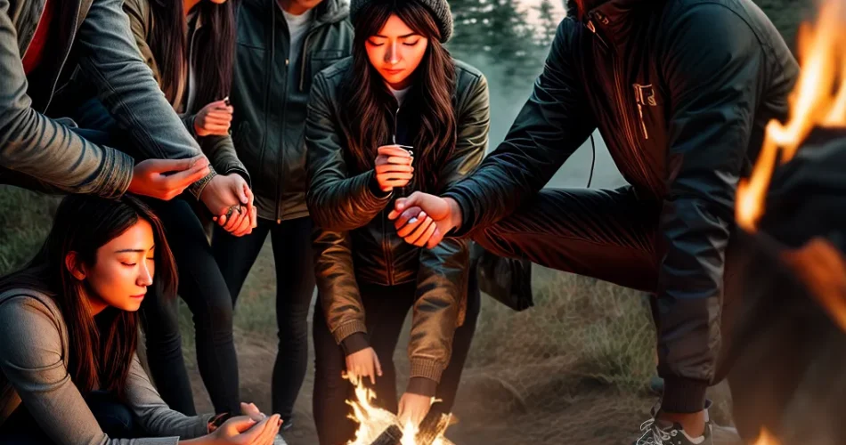 Fotos fogueira amigos oracao comunidade