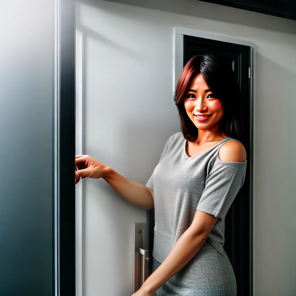 Fotos gentileza sorrindo abrindo porta