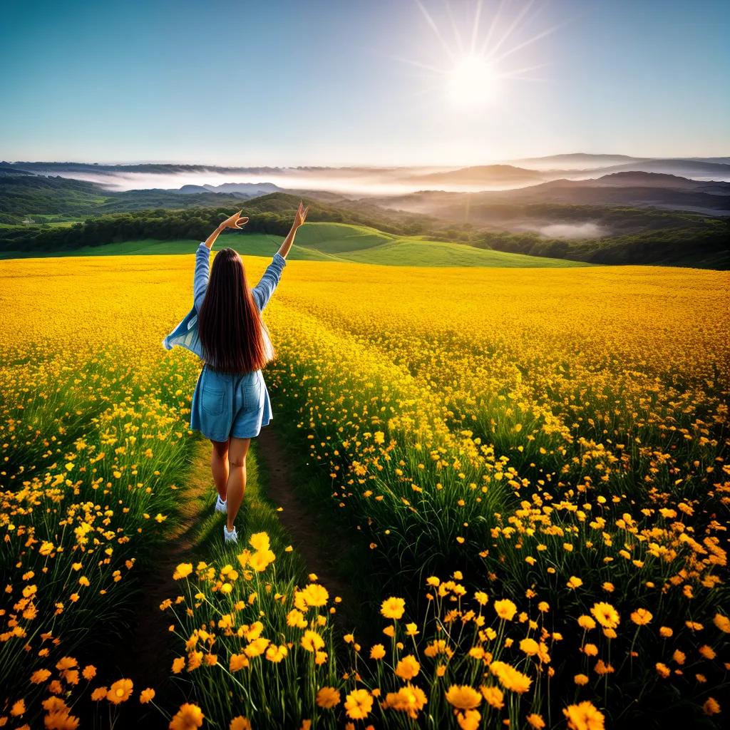 Fotos gratidao flores sol campo paz