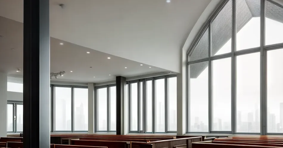 Fotos igreja moderna acolhedora estacionamento acessivel