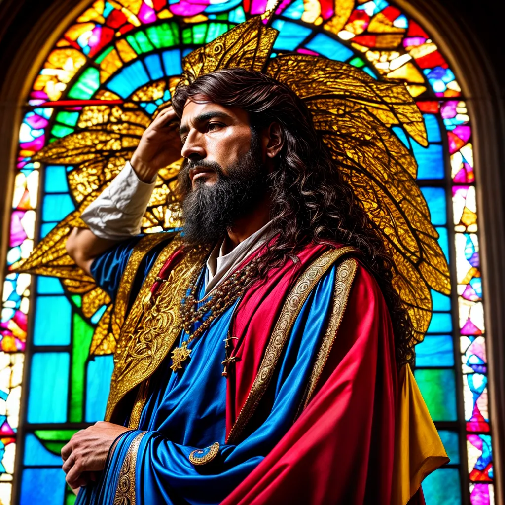 Fotos janela vitrais cristo vida colorida