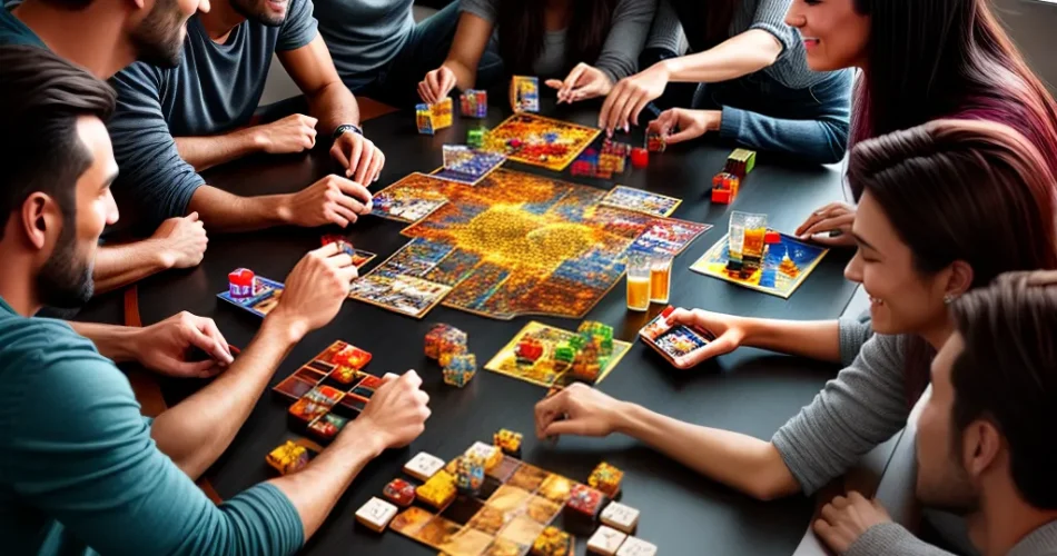 Fotos jogo tabuleiro amigos sorrisos competicao