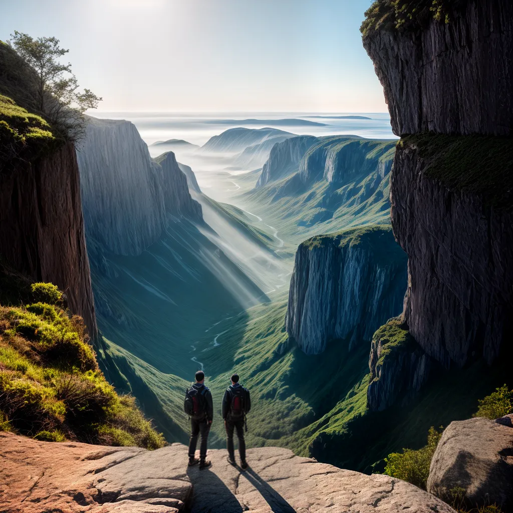 Fotos jornada espiritual luz cliff aventura