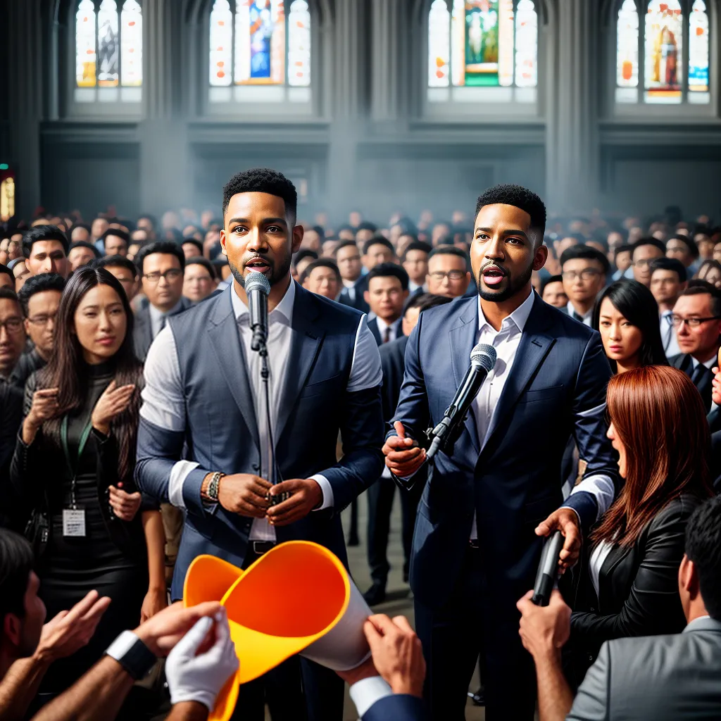 Fotos lideranca comunicacao efetiva megafone igreja