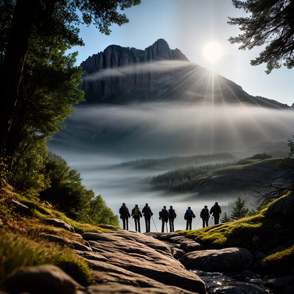 Fotos lideranca epica montanha equipe