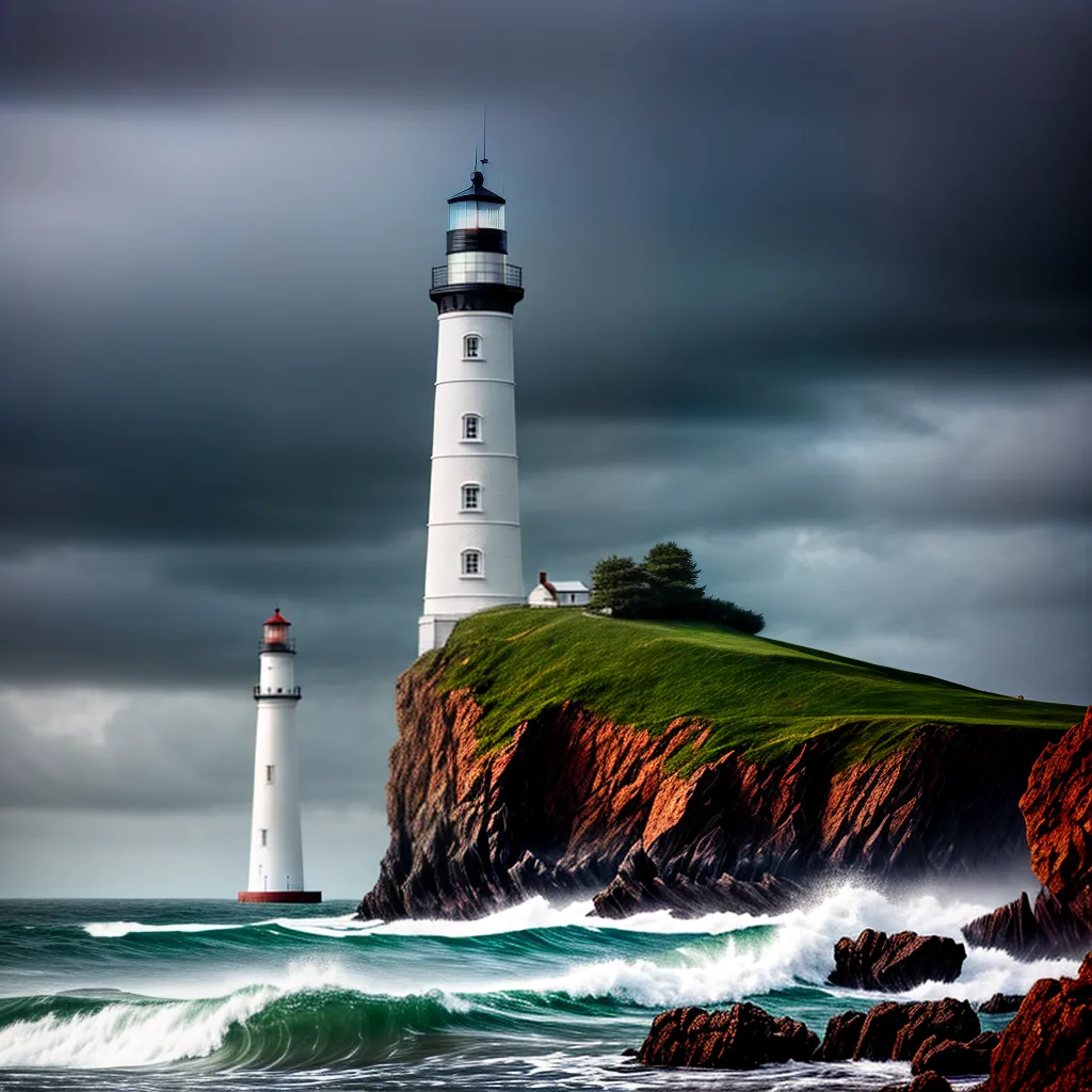 Fotos lideranca faro mar tempestade