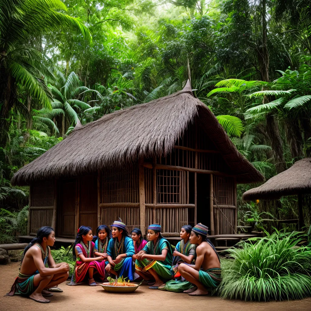 Fotos maloca floresta indigena fogo tradicao