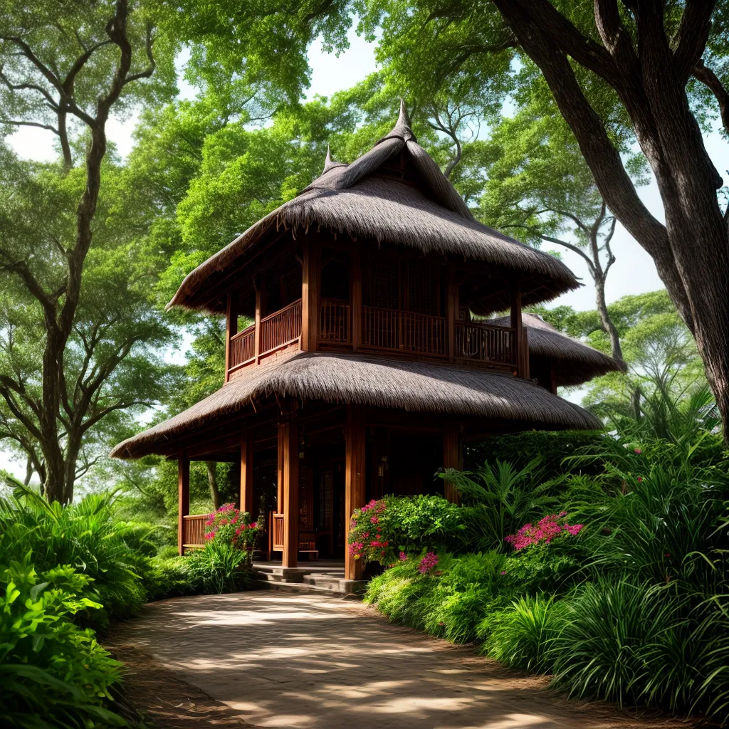 Fotos maloca indigena natureza colorida