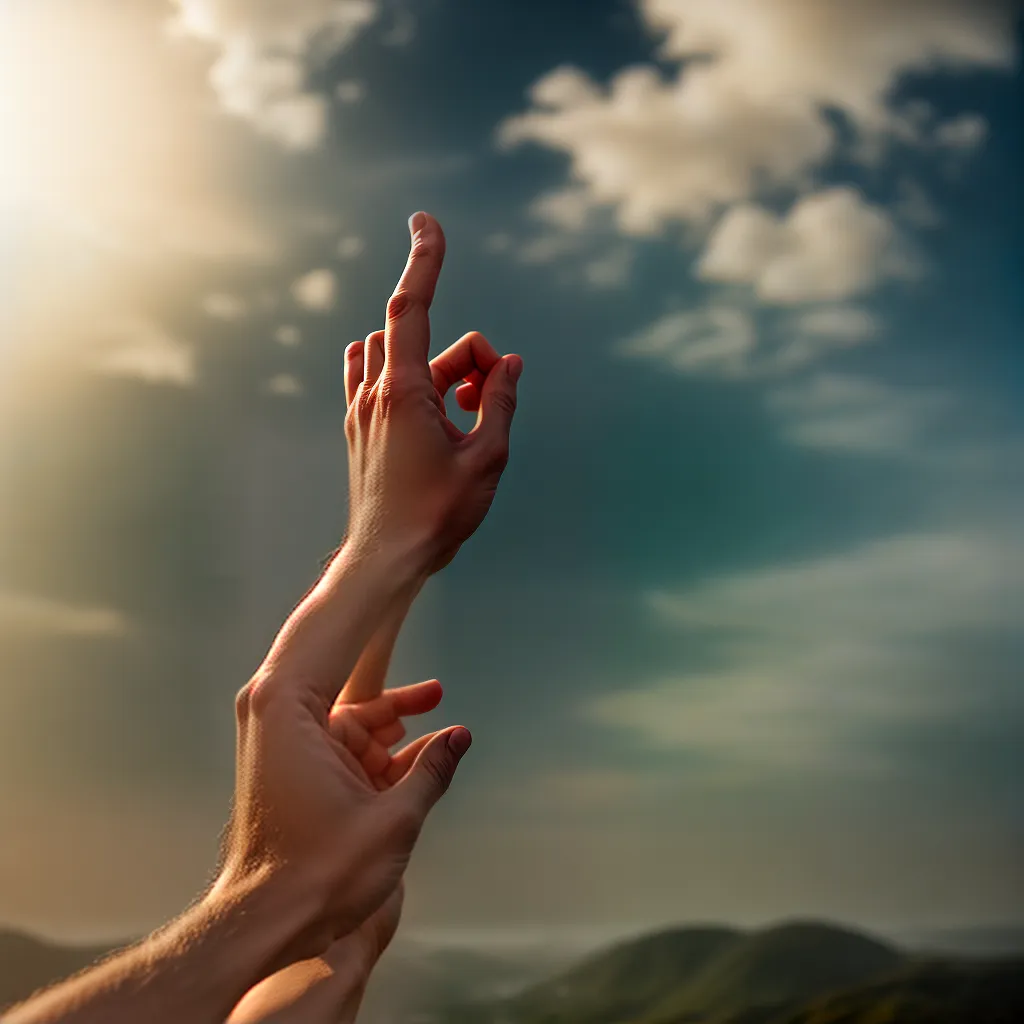 Fotos maos luz divina bencao paz