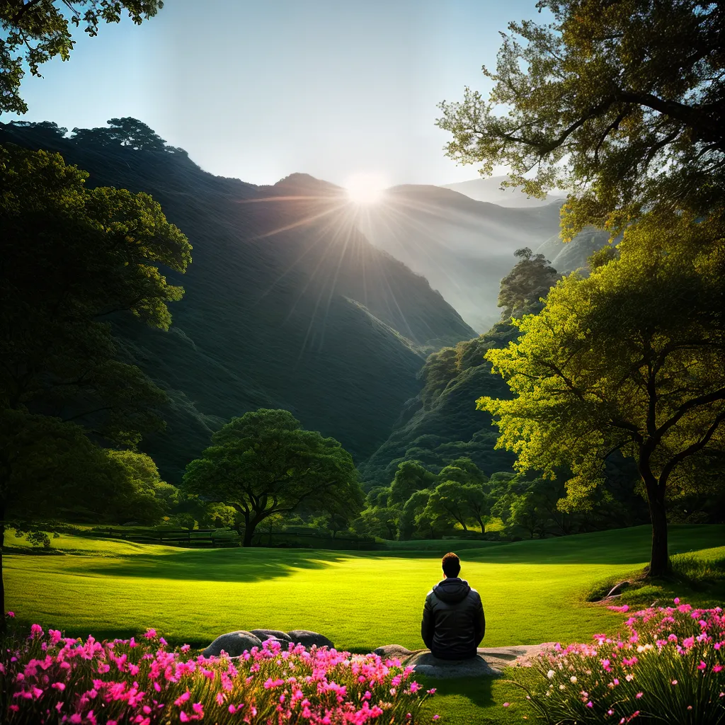 Fotos meditacao jardim flores fe