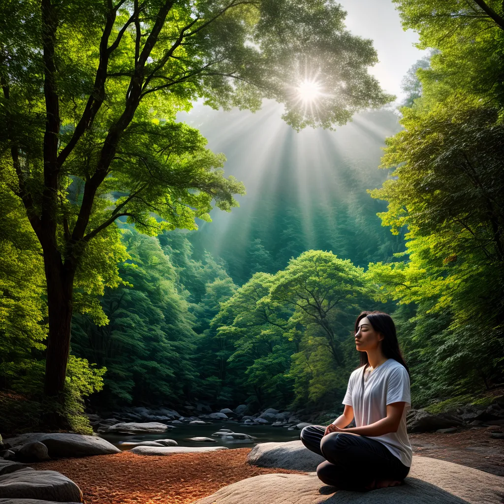 Fotos meditacao natureza raios sol birds