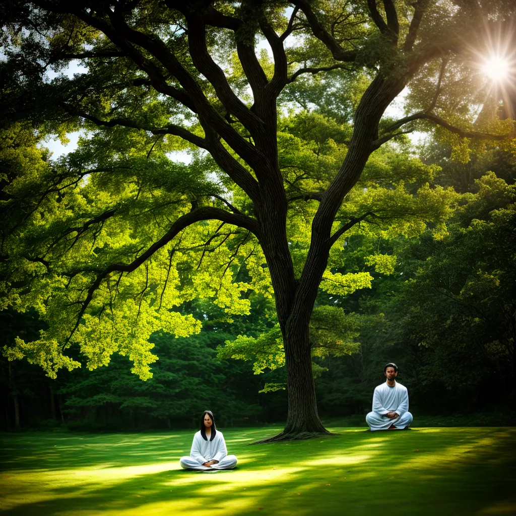 Fotos meditacao serenidade natureza luz
