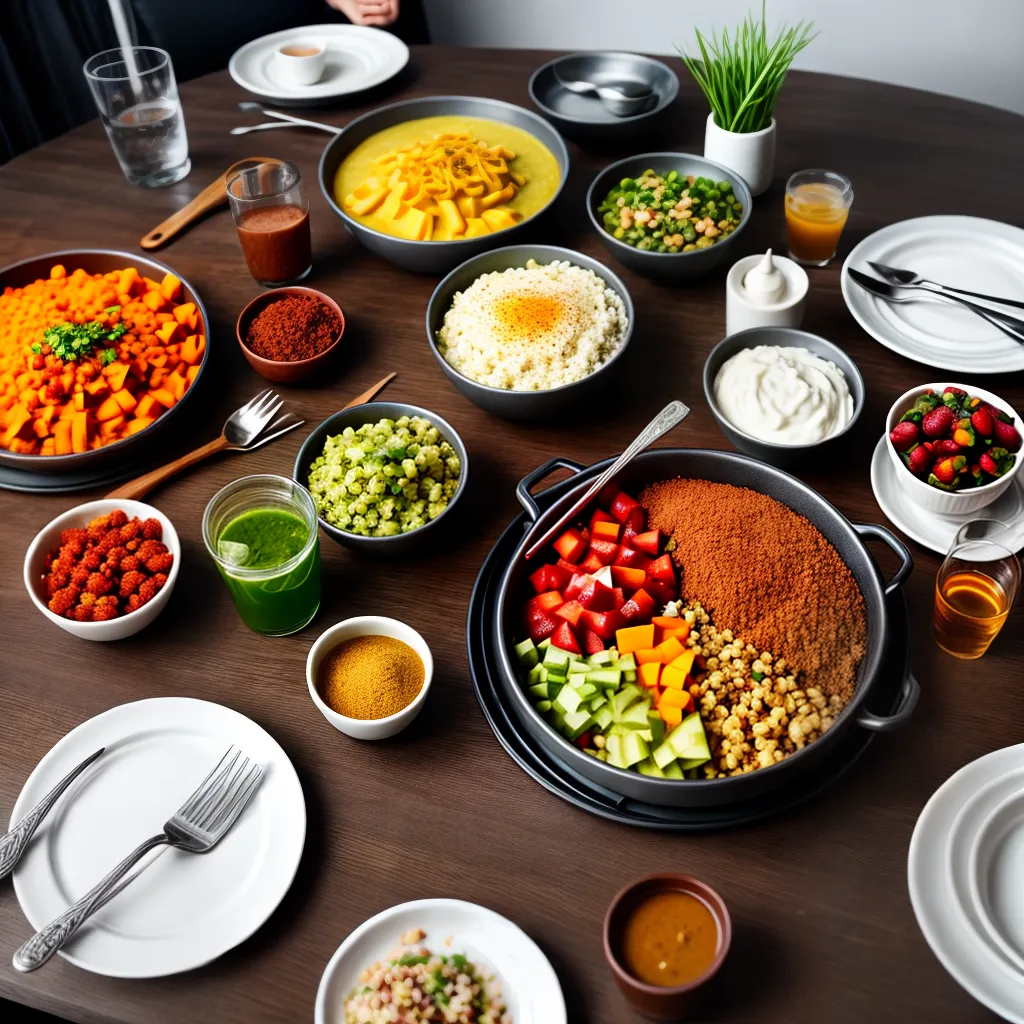 Fotos mesa alimentos saudaveis cozinha organizada